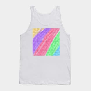 Purple blue red green watercolor art Tank Top